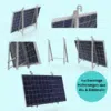 Balkonhalterung für Solarmodule zur Befestigung an Gitterbalkonen