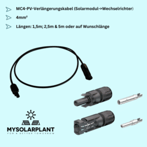 PV-Verlängerungskabel DC 4mm²(MC4 +/-) L:2,50m