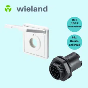 Wieland - RST 20/25 Einbaurahmen mit Wieland - RST20i3 Geräteanschluss