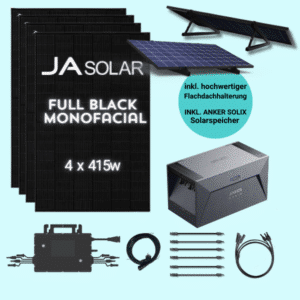 MSP-ANKER Maxi "Flachdach" (Mono/1.660w) inkl. Solarspeicher 1,6 kWh