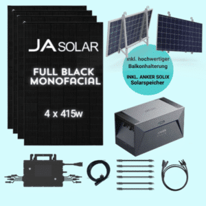 MSP-ANKER Maxi "Balkon" (Mono/1.660w) inkl. Solarspeicher 1,6 kWh