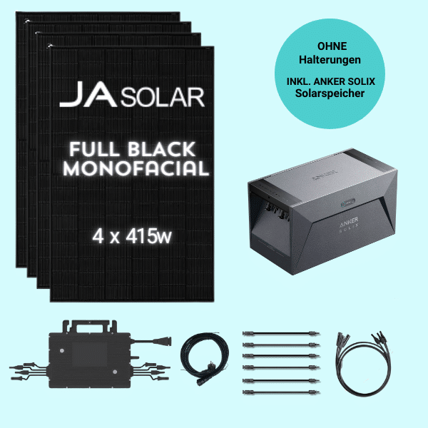 MSP-ANKER Maxi "ohne Halterung" (Mono/1.660w) inkl. Solarspeicher 1,6 kWh