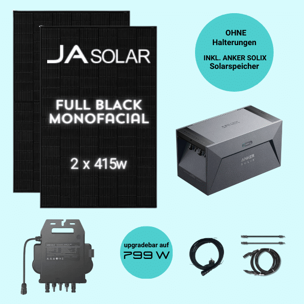 MSP-ANKER Standard "ohne Halterung" (Mono/830w) inkl. Solarspeicher 1,6 kWh