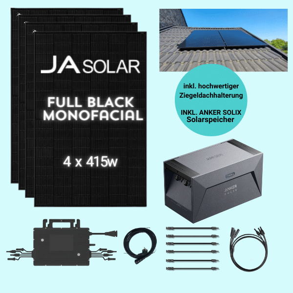 MSP-ANKER Maxi "Ziegeldach" (Mono/1.660w) inkl. Solarspeicher 1,6 kWh