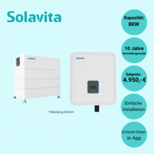 Solavita Solar-Basis-Paket 8KW inkl. Wechselrichter; Speicher