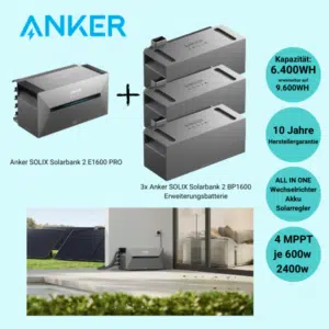 ANKER SOLIX 2 E1600 PRO+3x BP1600 Erweiterungsakku