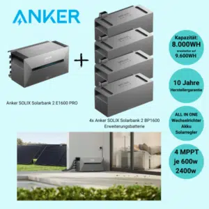 ANKER SOLIX 2 E1600 PRO+4x BP1600 Erweiterungsakku