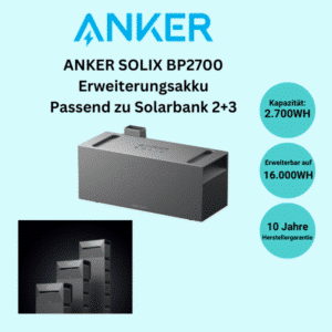 ANKER SOLIX BP2700 Erweiterungsakku - passend für Solarbank 2 + 3