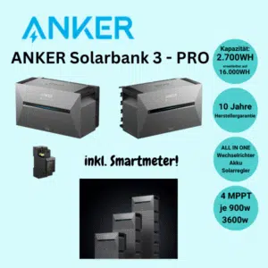 ANKER SOLIX Solarbank 3 E2700 PRO ALL IN ONE-Batteriespeicher inkl. Smartmeter