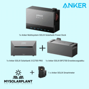 ANKER MULTISYSTEM SOLIX Solarbank Gesamtpaket - 1x PowerDock + 1x PRO 3 +1x BP2700 Erweiterungsakku + 1x SmartMeter