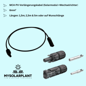 PV-Verlängerungskabel DC 6mm² (MC4 +/-) L:5,00m